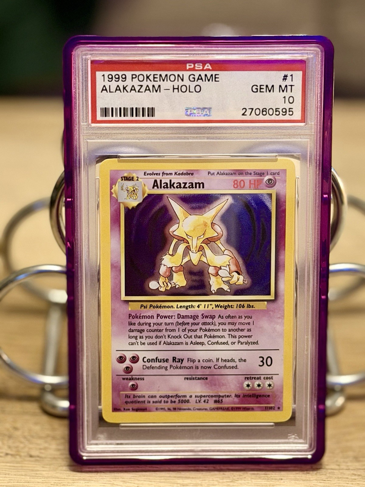 1999 POKEMON GAME #1 ALAKAZAM-HOLO PSA 10