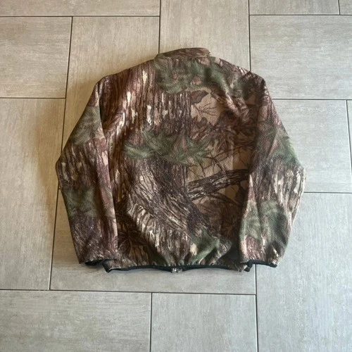 Vintage Stearns Camouflage Fleece Full Zip Jacket Polyester Large image 7