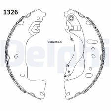 Bremsbackensatz DELPHI LS2197 für VW ID E11 E12 E21 E39 Buzz Bus EBB EBJ Cargo