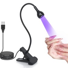 UV Nail Lamp - Light for Gel Nails, LED Gooseneck Black-One light head