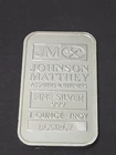 JOHNSON MATTHEY Assayers & Refiners 1 Ounce Troy .999 Fine Silver Bar #B651267