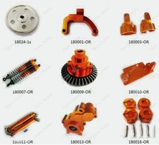 Aluminum alloy metal Upgraded Part For 1:10 HSP 94180 RGT 18000 RC Car Orange
