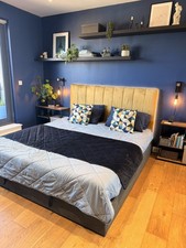 Super king  Storage Bed -  Hydraulic - very clean Emma mattress - LED headboard