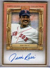 2024 Topps Gilded Auto JIME RICE Gold Framed HALL OF FAMERS AUTOGRAPH 45/50