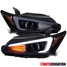 Fit 2011-2013 Scion tC Smoke Black LED Bar Projector Headlights Left+Right 11-13