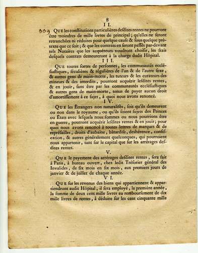 1761, dec.19. French Royal act Concerning Hospital of the Invalides of the Navy - Imagen 8 de 12