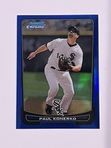 PAUL KONERKO 2012 BOWMAN CHROME  BLUE REFRACTOR CARD #122  /250 - Picture 1 of 2