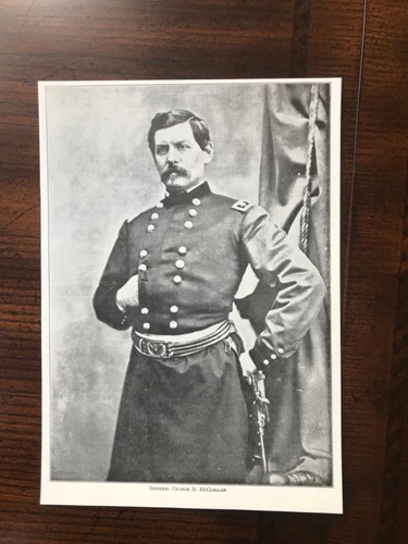Civil War Book Photo by Mathew Brady - GENERAL GEORGE B. McCLELLAN