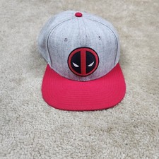 Deadpool Hat Snapback Cap Red Gray Black Official Marvel Grey