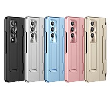 For Samsung Z Fold 7/6/5/4/3 Hinge Full Protection Plating Slim Stand Cover Case