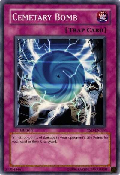 Cemetary Bomb YSD-EN039 Common 1st Edition Lightly Played Yugioh Card
