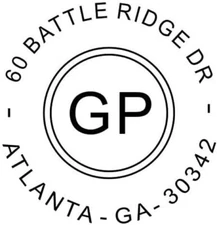 Custom Address Embosser with Initials - Hand-Held Embossing Stamp - size 1.625"