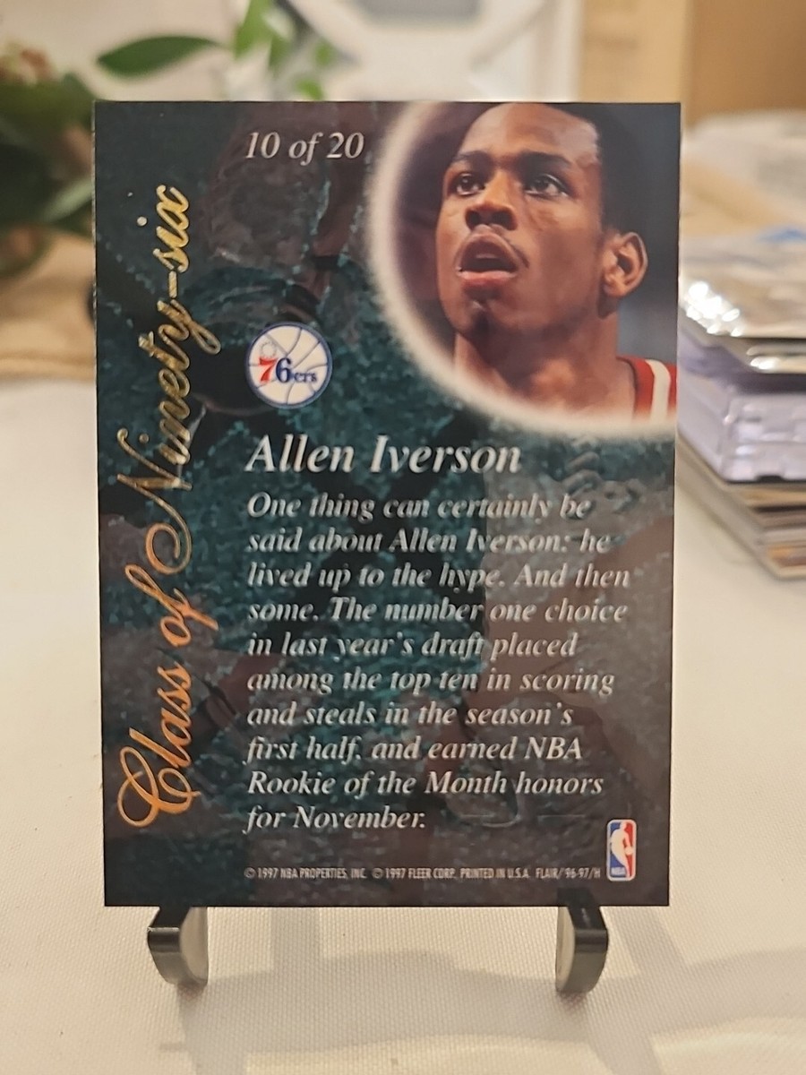 ALLEN IVERSON ROOKIE 1996-97 FLAIR SHOWCASE CLASS OF NINETY