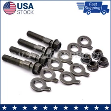 4pcs FRONT CAMBER ALIGNMENT 16MM ADJUSTABLE CAM BOLTS KIT For Acura Cadillac US