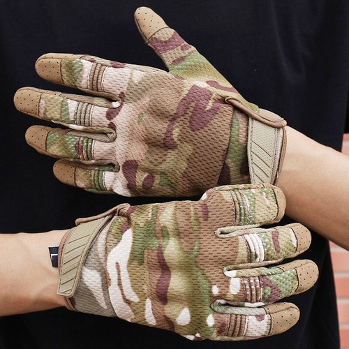 Men Riding Gloves Cycling Bike Full Finger Motos Racing Antiskid Screen Touch - Picture 4 of 10