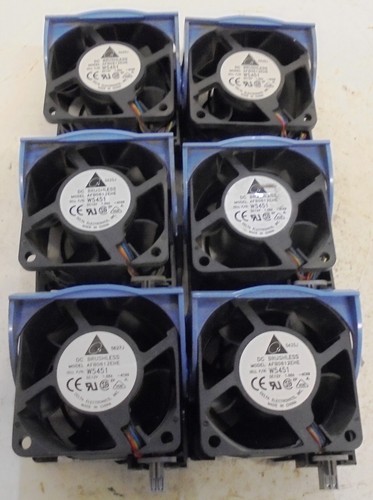 DELL POWEREDGE COOLING FAN, AFB0612EHE, P/N W5451, DC 12V, 1.68A, LOT OF 6