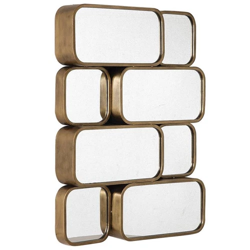 Uttermost Canute Contemporary MDF Wood and Iron Decorative Mirror in Gold - Picture 3 of 6