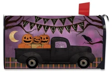 Halloween Truck Magnetic Mailbox Cover Jack o'Lanterns Standard Briarwood Lane