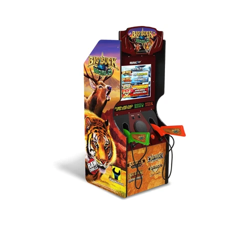 Arcade1up Big Buck World Video Arcade game Machine 4 ft no riser