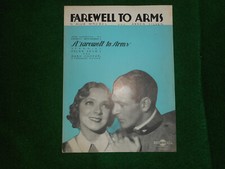 Farewell to Arms Gary Cooper Helen Hayes 1932 double Oscar winner sheet music