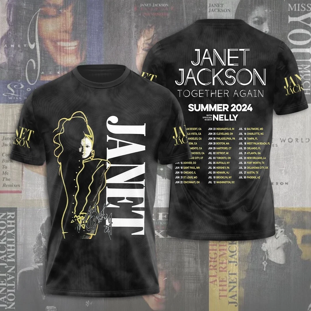 Janet Jackson Together Again 2024 3D T-Shirt