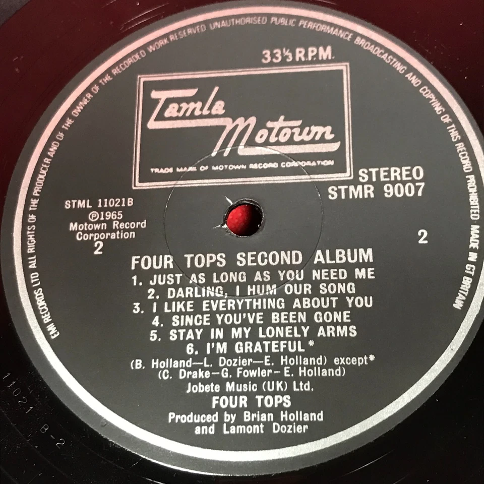 THE FOUR TOPS Second Album 1980 UK vinyl LP Motown I Can't Help Myself - Image 4 of 4