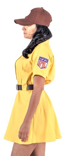 Women's A League Of Their Own Racine Belles AAGPBL Halloween Baseball Costume - Foto 3 di 12