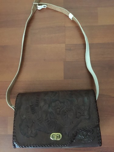 floral leather crossbody bag
