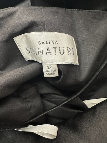 Galina Signature Black Gown Dress Size 12 - Picture 8 of 8