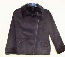 M&co Faux Fur & Faux Suede Jacket Size 16 Bnwt