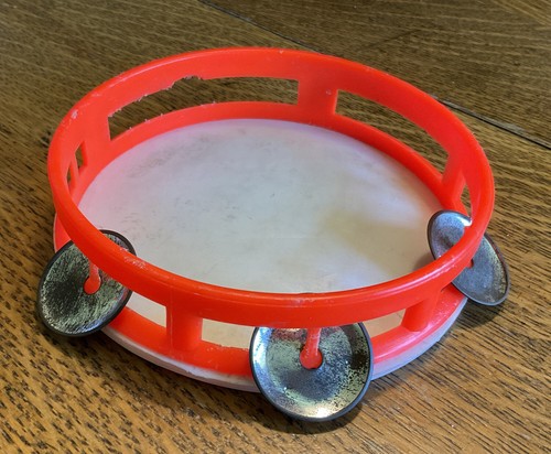 Vintage Flintstones Tambourine 1978 Hanna Barberra 5.5" - Picture 3 of 3