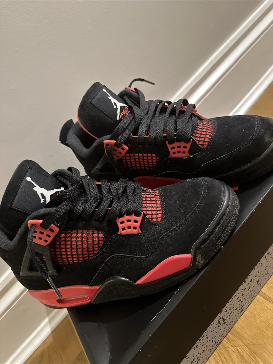 Kick Game Jordan Black Cat Junior Size Jordan Retro Mid Red Thunder UK