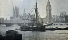 1907 London Streets Buckingham Palace St. Paul's London Bridge illustrated