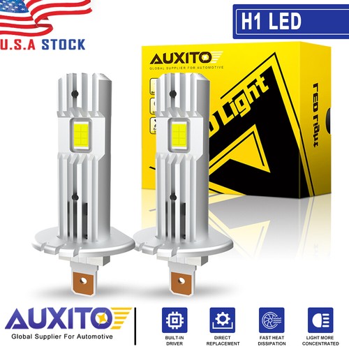 2pcs White H1 LED Headlight Bulbs Conversion Kit High Low Beam Lamp 100W 6500K E - Foto 11