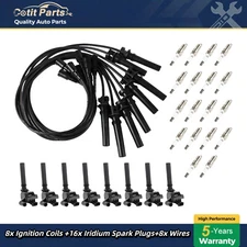 8x Ignition Coil Spark Plug and Wires for Dodge Ram 1500 2500 3500 5.7L V8 UF378