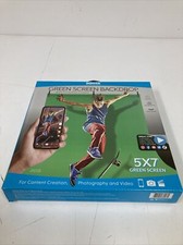 New Bower 5  X7  Green Screen Backdrop With 3 Holding Clamps