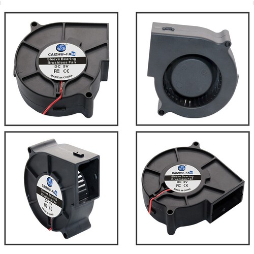2 Pack 7530 75mm x 30mm Turbo Blower Fan 5V 12V 24V DC 2 Pin Cooling FAN NEW - Afbeelding 3 van 10