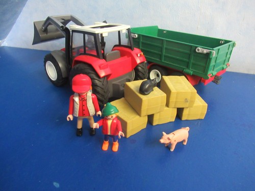 4496 Traktor kippbarer Anhänger Stroh zu 3072 4490 5119 Bauernhof Playmobil 6693 - Bild 3 von 4