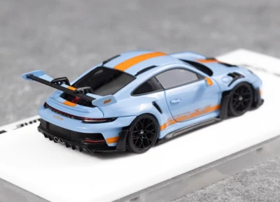 Porsche GT3 Gulfカラー ミニカー 1/64 1/64 Resin car model Porsche 911 (992) GT3 RS Gulf Blue