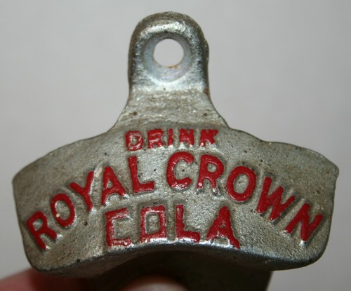 Abridor de botellas de metal vintage Royal Crown RC COLA Starr X montado en pared EE. UU. - Imagen 2 de 6