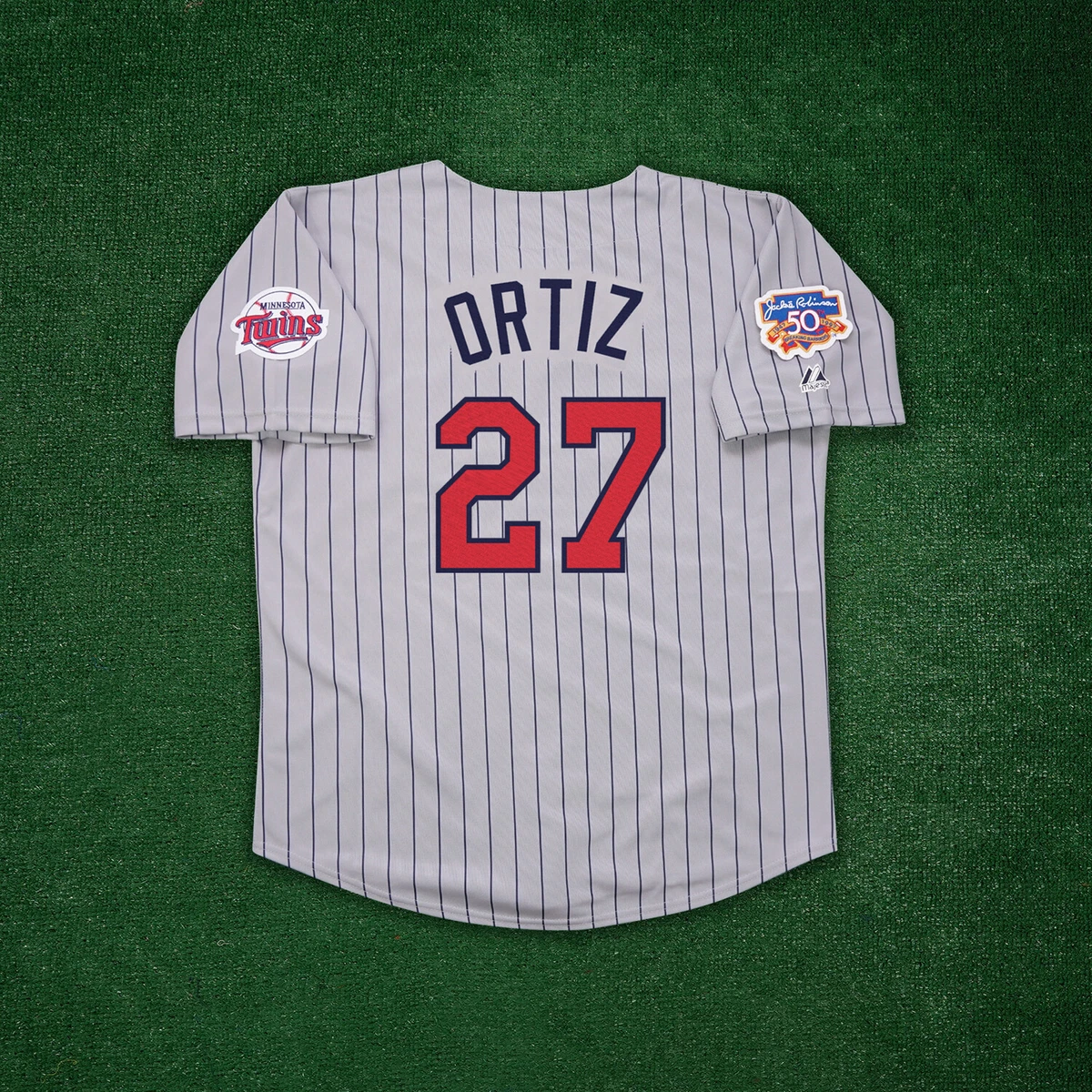 Camiseta Majestic Cool Base réplica de la local del jugador Miguel Sano de los Twins de Chicago - Hombre