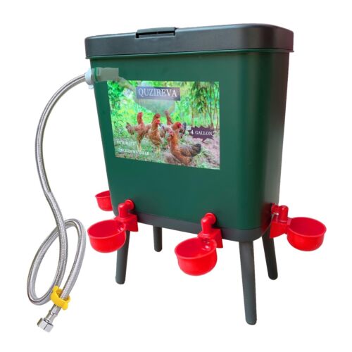 Automatic Chicken Waterer Self-Filling Float Controlled Poultry Water Feeder ...
