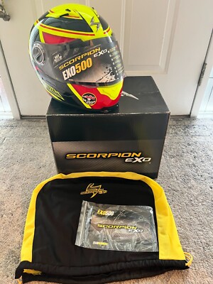 helmet scorpion exo 500 Scorpion EXO 500 Corsica Neon Yellow Red Black Small 6 7/8
