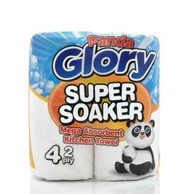 Panda Glory Super Soaker Mega Saugfähig 2-lagig Küchentuch | 24 48 72 Rollen