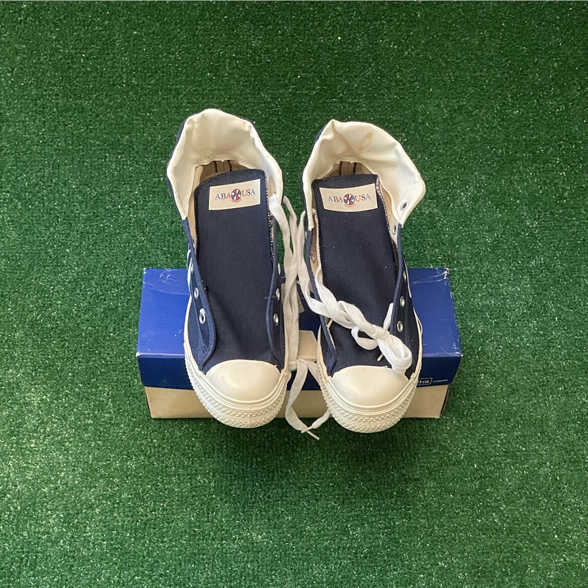 Vintage 70s Converse ABA Made In USA High Navy Canvas Rare Old 
