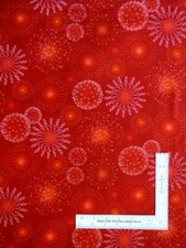 Patriotic USA Fireworks Fabric By The Yard Red Cotton Robert Kaufman