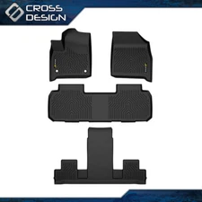Fit For 2018-2025 Chevy Traverse 7-Seat All Weather TPE Rubber Floor Mats 3Row 