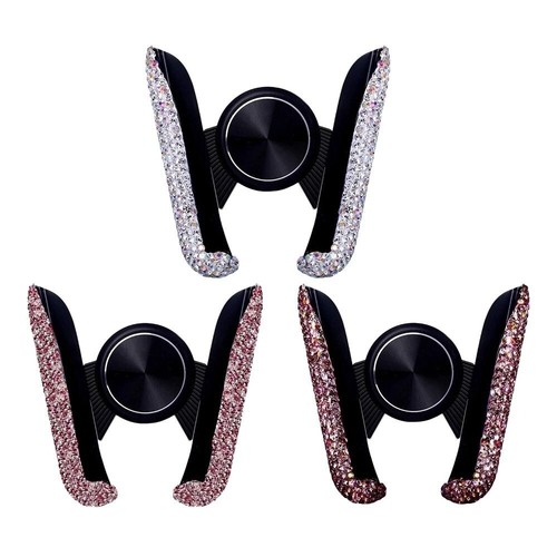 Shiny Car Air Vent Mount Clip Diamond Crystal Car Bracket Interior Accessories - 第 4/17 張圖片