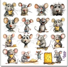 Violette Stickers Whimsical Mice Cute Crafts Planner Supply Scrapbook