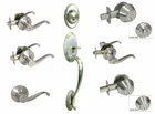 Satin Nickel Door Lever Locks Handle Passage Privacy Keyed Entry Brushed Nickel